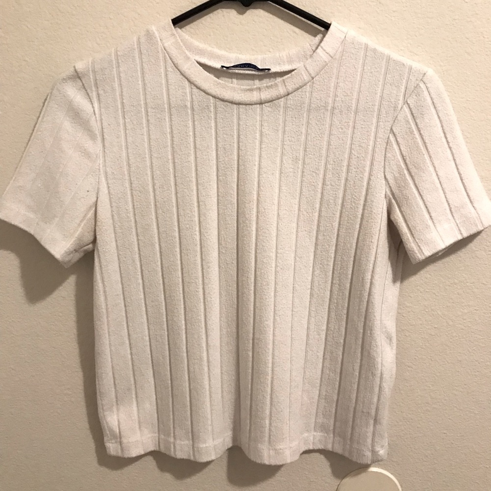 Zara White Crop T-shirt